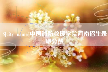 吉安中国消防救援学院河南招生录取分数
