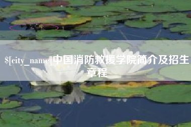 吉安中国消防救援学院简介及招生章程