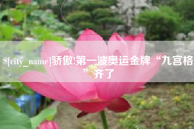 吉安骄傲!第一波奥运金牌“九宫格”齐了