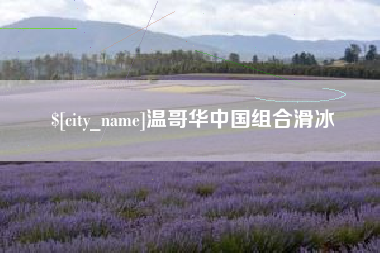 吉安温哥华中国组合滑冰