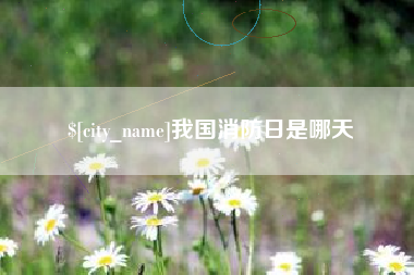吉安我国消防日是哪天