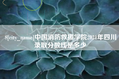 吉安中国消防救援学院2021年四川录取分数线是多少
