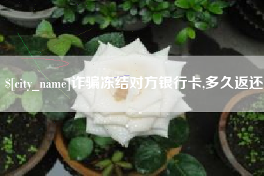 吉安诈骗冻结对方银行卡,多久返还