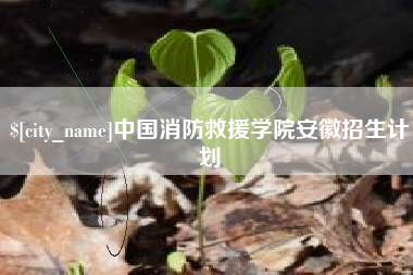 吉安中国消防救援学院安徽招生计划