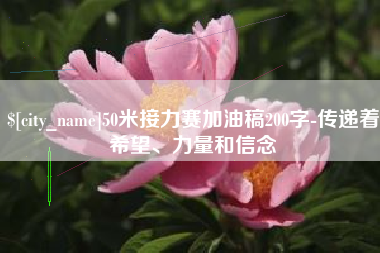 吉安50米接力赛加油稿200字-传递着希望、力量和信念