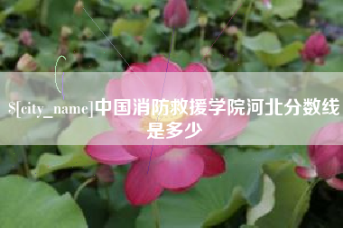 吉安中国消防救援学院河北分数线是多少