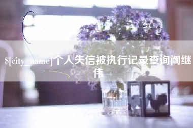 吉安个人失信被执行记录查询阚继伟