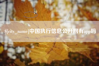 吉安中国执行信息公开网有app吗
