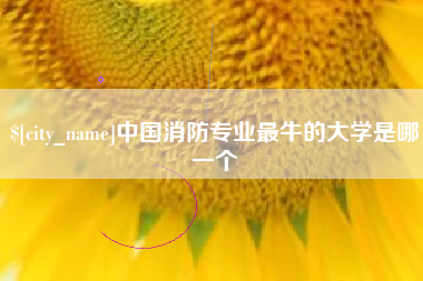 吉安中国消防专业最牛的大学是哪一个