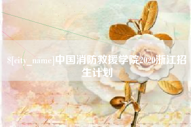吉安中国消防救援学院2020浙江招生计划