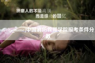 吉安中国消防救援学院报考条件分数