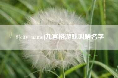 吉安九宫格游戏叫啥名字