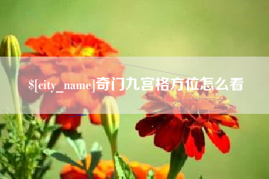 吉安奇门九宫格方位怎么看