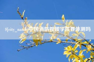 吉安中国消防救援学院要体测吗
