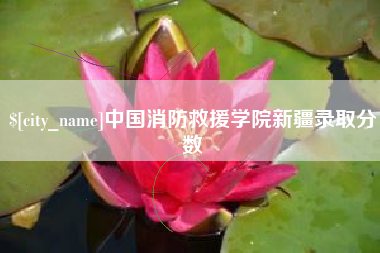 吉安中国消防救援学院新疆录取分数