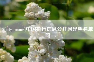 吉安中国执行信息公开网是黑名单吗
