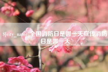 吉安全国消防日是哪一天宣传消防日是哪一天