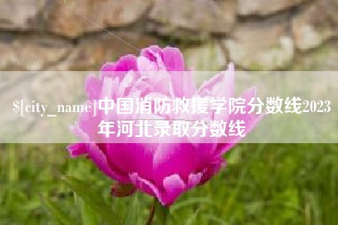 吉安中国消防救援学院分数线2023年河北录取分数线