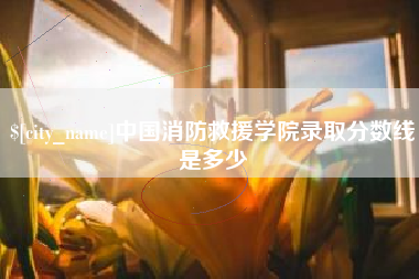 吉安中国消防救援学院录取分数线是多少