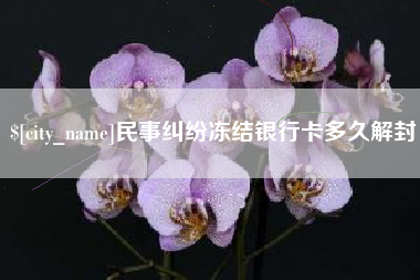 吉安民事纠纷冻结银行卡多久解封