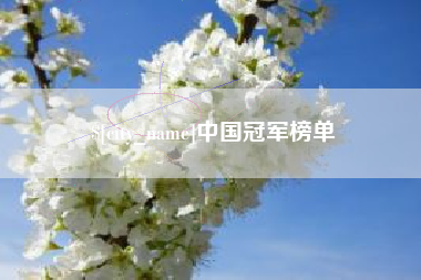 吉安中国冠军榜单