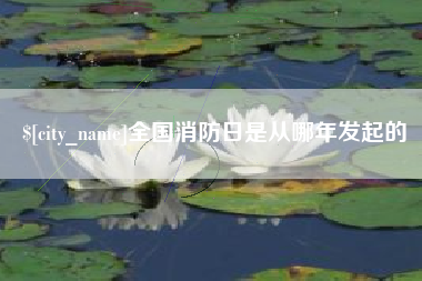 吉安全国消防日是从哪年发起的