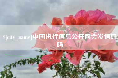 吉安中国执行信息公开网会发信息吗