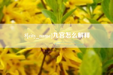 吉安九宫怎么解释