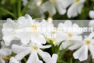 吉安消防救援学院招生录取分数线2020福建