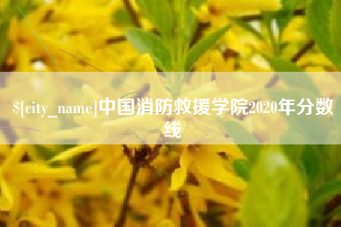 吉安中国消防救援学院2020年分数线